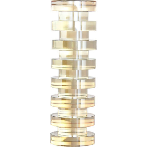 Support bougie Cira cristal élégant - Cristal doré