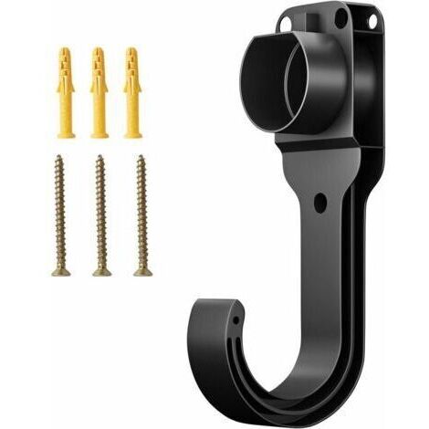 Support Cable Voiture Electrique, Support Mural Norme UE pour Câble Recharge Voiture Electrique, Durable WallBox Support Mural de Type 2 pour Câble avec des vis Solides et des Matériaux ABS