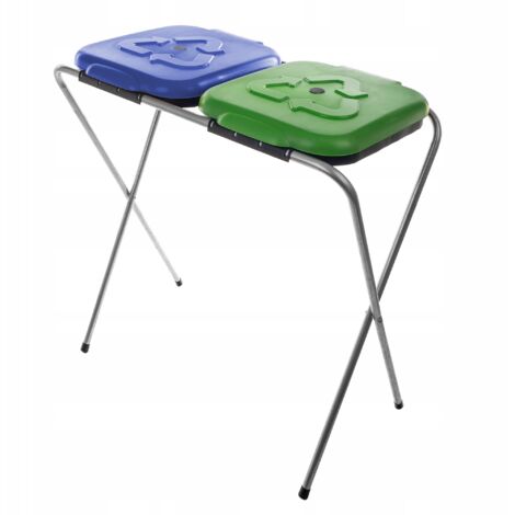 Support/cadre pour sacs de tri des déchets SORTEX 2 VERT-BLEU