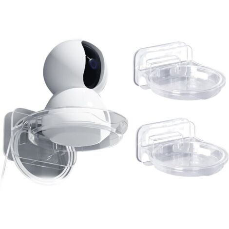 Support Caméra Mural Boîtier Surveillance - Plastiques Universels Supports Kit pour Caméra Dôme, Surveillance Intérieure, Sécurité Système Extérieur, avec Gestion des Câbles, 2 pièces