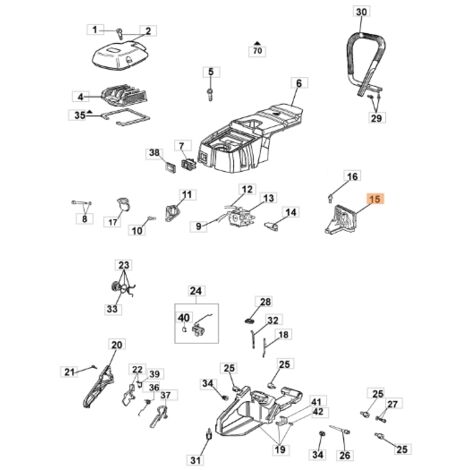 Support carburateur tronçonneuse modèles GS630 ORIGINAL OLEOMAC 50010017AR