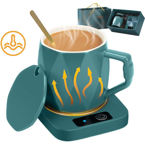 Support Chauffant Pour Tasse - Plaque Chauffante À Induction - Température Constante 55 °C - Compatible Avec Tasses En Céramique Verre Acier Inoxydable - 350 ml