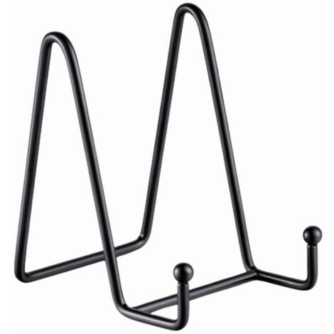 Support chevalet pour assiette décorative – Métal noir – Présentoir cadre photo – Utilisation durable pour art et livres