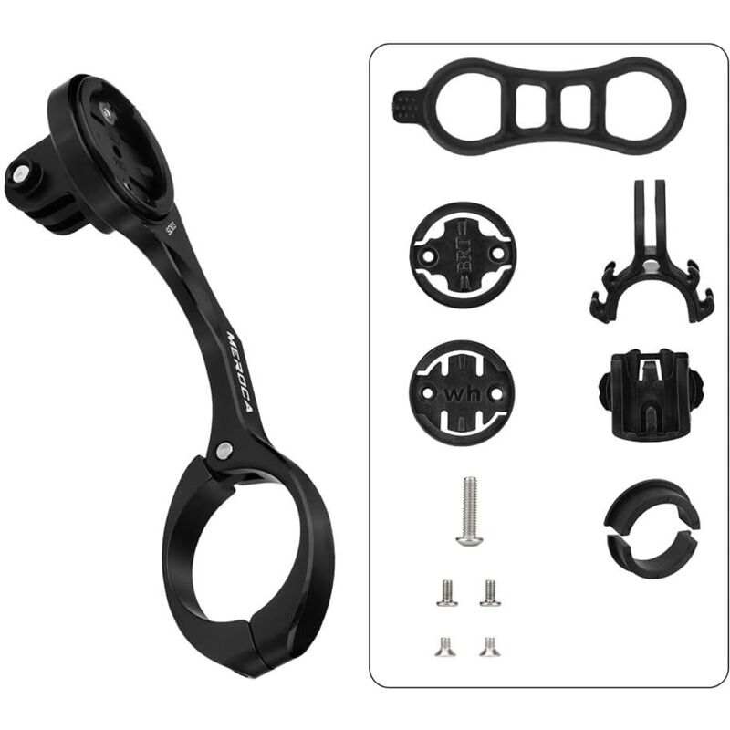 Support compact pour ordinateur de vélo , support d'extension de vélo de route, solide et en alliage d'aluminium (SD03)