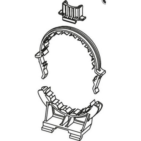 Support complet pour le support de la bride de sortie WC TECEprofil, inférieur