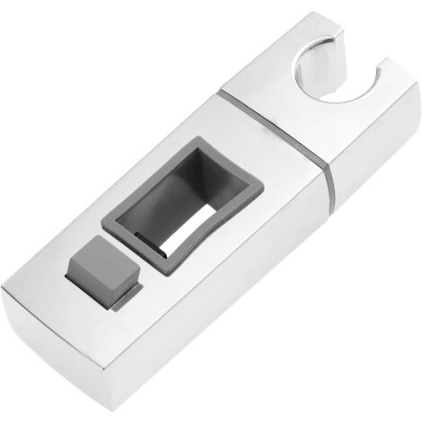 Support Coulissant de Pommeau de Douche pour rail-15 x 30mm-rectangulaire, Support de Douche à Main Remplaçable carré, Support de Douchette ABS Chromé pour Salle de Bain