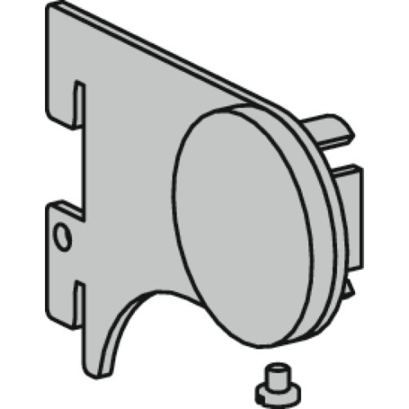 Support court cpca sp pour barre de charge 36 x 18 pour crémaillère pas de 37 mm acier chromé gauche Sofadi