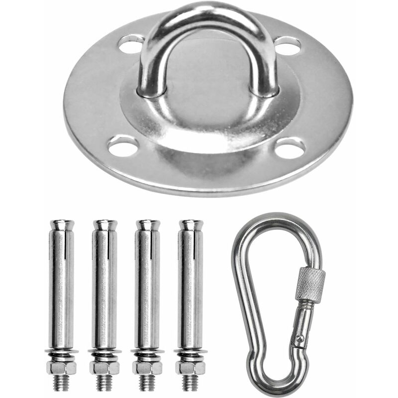 Support Crochet de Plafond en Acier Inoxydable, Lourds Suspension Crochets pour Hamac, Triomphe Hamac à Suspendre Fixation Kit pour Fauteuil Suspendu