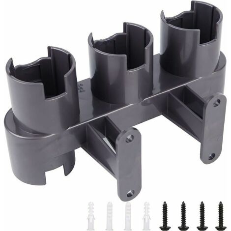 Support d'Accessoires Mural,Ensemble de Convertisseur d'Adaptateur pour Dyson V11 V10 V8 V7, Remplacement Support de fixation pour Aspirateur Dyson(Gris, avec le paquet de pièces)