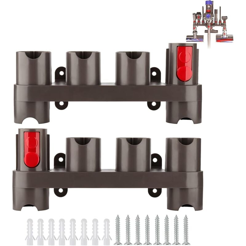 Support d'accessoires pour Accessoires d'aspirateur Dyson V7 V8 V10 V11 SV10 SV11, Support Accessoire Dyson (10 Prises de Rangement, Paquet de 2)