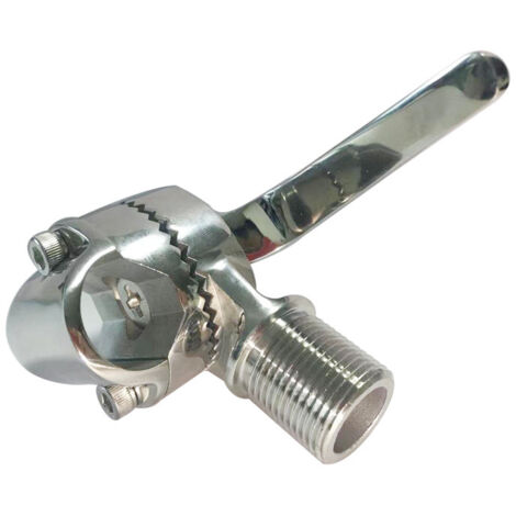Support d'antenne à collier de serrage pour tube fileté de 25 mm, en acier inoxydable 316, adapté aux applications RF marines.