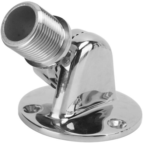 Support d'Antenne Marine Réglable à 180° en Acier Inoxydable 316 Poli avec Filetage 25mm/1.0 pouce