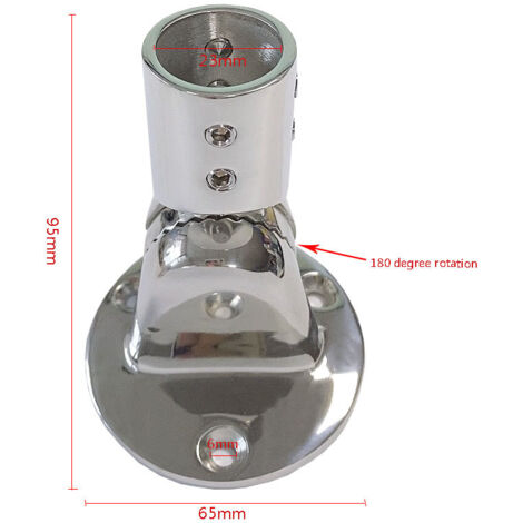 Support d'antenne neuf de 25 mm en acier inoxydable 316 avec tête filetée - Accessoires pour la navigation de plaisance - Support d'antenne marine neuf de 25 mm en acier inoxydable 316