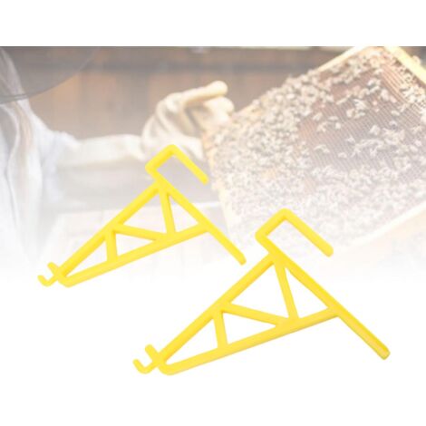 Support d'Apiculture Porte-Cadres Rack en Plastique pour Ruche, Lot de 10, Jaune