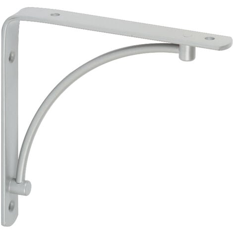 Support d&aposétagère en acier Fini chromé mat liquide Mesures 20150150mm Système de fixation vissé 1 unité - talla
