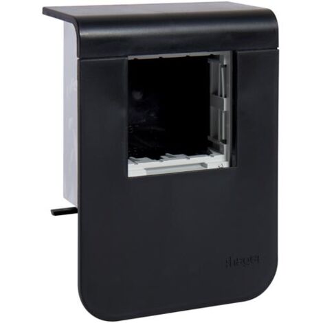 Support d'appareillage 45x45 pour plinthe SL20055 noir HAGER SL200559709011