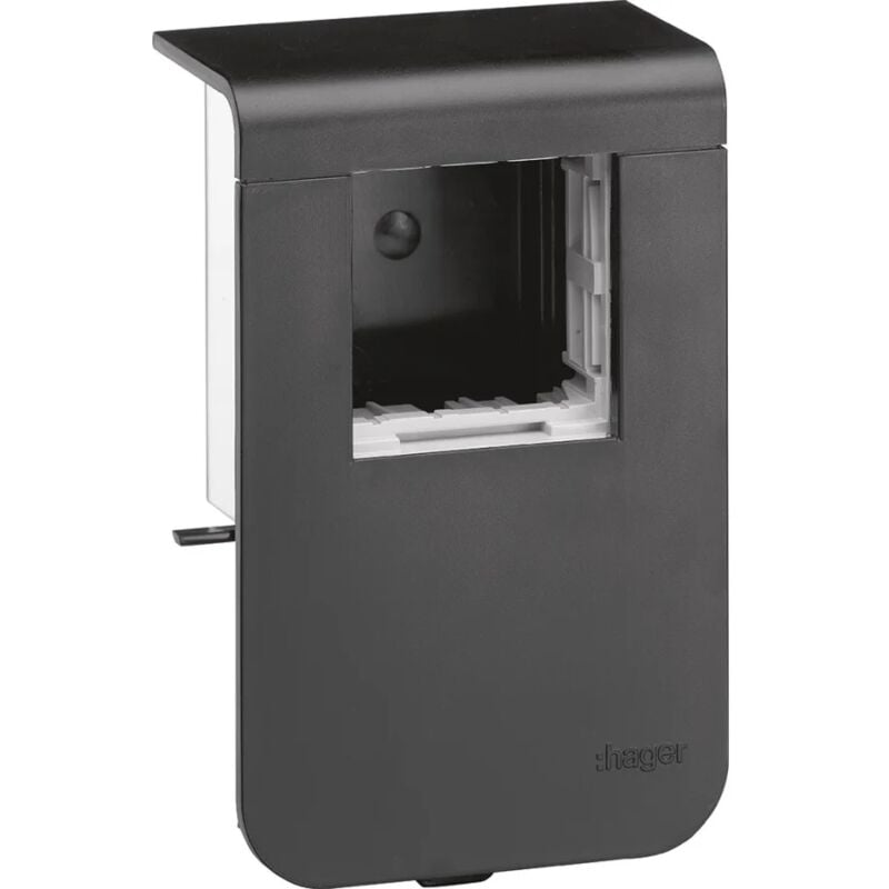 Support d'appareillage 45x45 pour plinthe SL20080 noir Hager SL200809709011