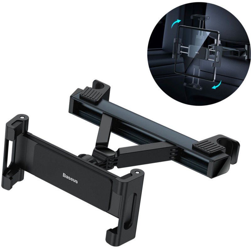 Support d'appui-tête de voiture pour téléphone tablette JoyRide Pro, noir