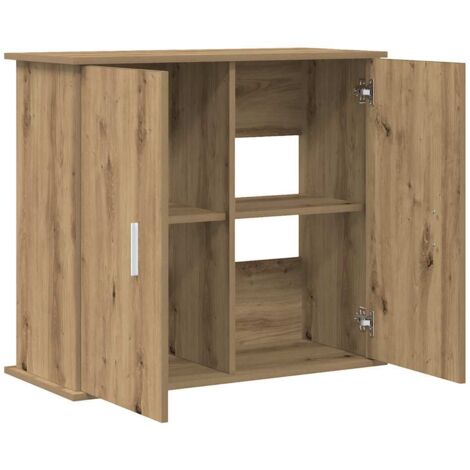 Support d'aquarium Chêne artisanal 81x36x73 cm Bois d'ingénierie CFW39175