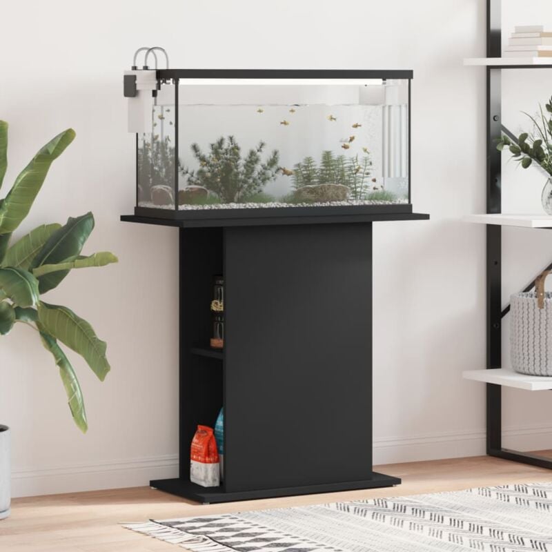 Vidaxl - Support pour aquarium noir 36x75x72,5 cm bois d'ingénierie