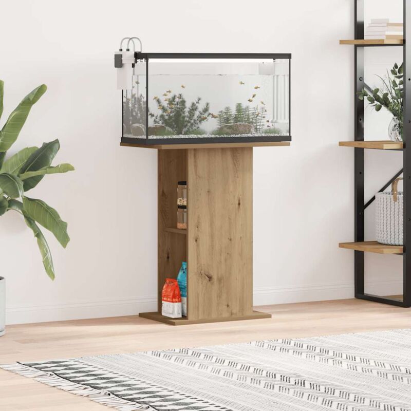 Supporto Acquario Rovere Artigianale 36x60,5x72,5cm Truciolato - Vidaxl