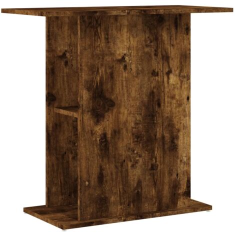 Support d'aquarium  Meuble pour Aquarium chêne fumé 75x36x72,5 cm bois d'ingénierie CFW75109