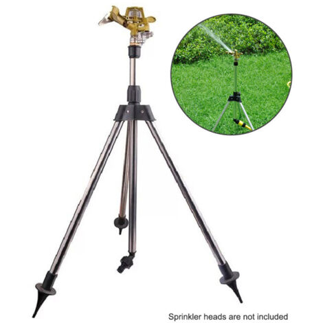 Support d'arroseur de pelouse, trépied d'arrosage pour plantes de jardin, arroseur pour pelouse et cour, bras oscillant en alliage de zinc avec buse rotative automatique à 360°, outil de jardinage