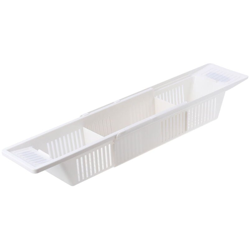 Support de bain Plateau de rangement de bain rétractable Panier de baignoire en plastique Étagère de rangement Organisateur de jouets de bain