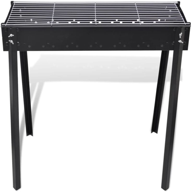 Lling - inlife Support de barbecue au charbon de bois Carré 75x28 cm