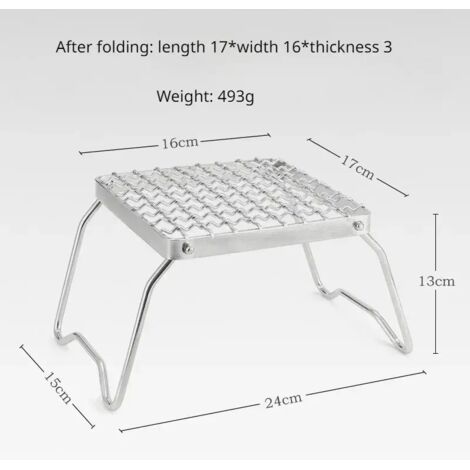 Support de barbecue pliable multifonction pour feu de camp, grille de camping portable, support pour ustensiles de cuisine d'extérieur, support pour réchaud à bois ou à gaz, réchauds de cuisine portab