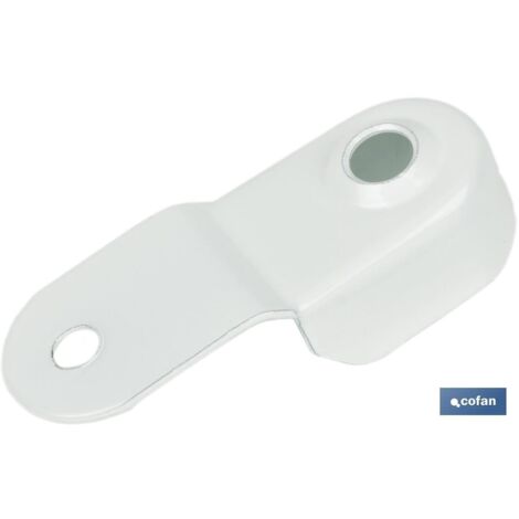 Support de barre de garde-robe blanc