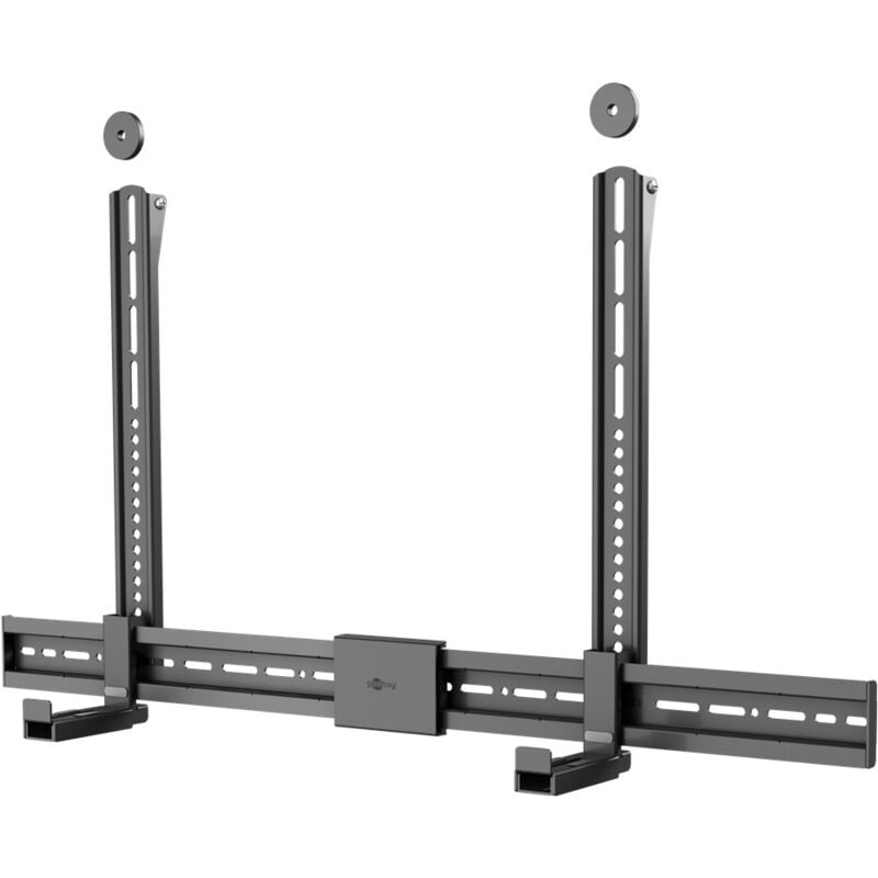Support de Barre de Son pour tv Universal, noir, support sûr et discret avec pieds rembourrés pour toutes les barres de son courantes.