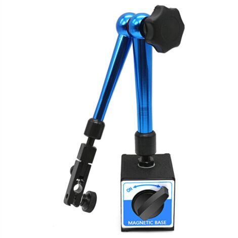 Support de Base Magnétique Flexible avec Jauge de Cadran Universel Réglable pour Indicateur de Test de Cadran (La jauge d'indicateur de test à cadran n'est pas incluse.)(60 50 55mm,couleur bleu)