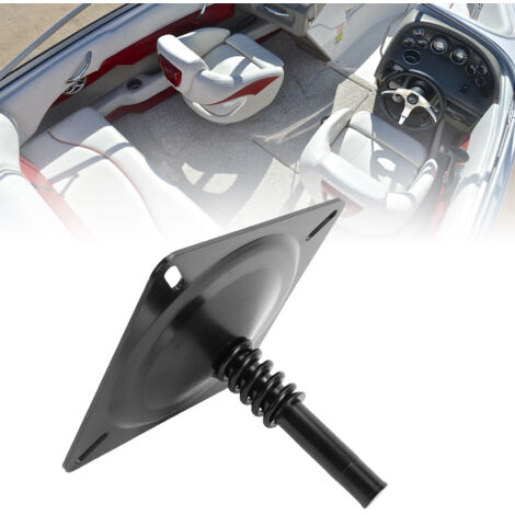 Support de base pivotant en acier zingué pour siège de bateau, robuste et durable, pour poteau de 3/4 pouce.