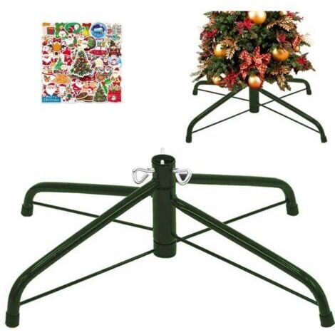 Support de base pliable pour sapin de Noël artificiel de 1.2 à 2.1 m - Support de rechange pour sapin de Noël - Convient aux poteaux de 1.3 à 3.2 cm les décorations de la maison de Noël. pour apporte