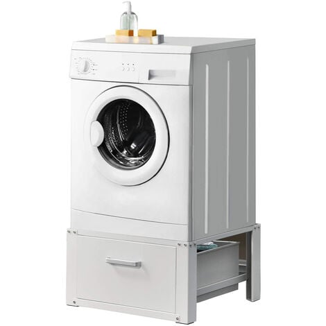 xinxinchaoshi Meuble lavabo Double armoire de machine à laver, linge, sèche- linge, table buanderie intégrée deux machines salle bain ( Length :  130CM/51.1 inch ) : : Cuisine et Maison