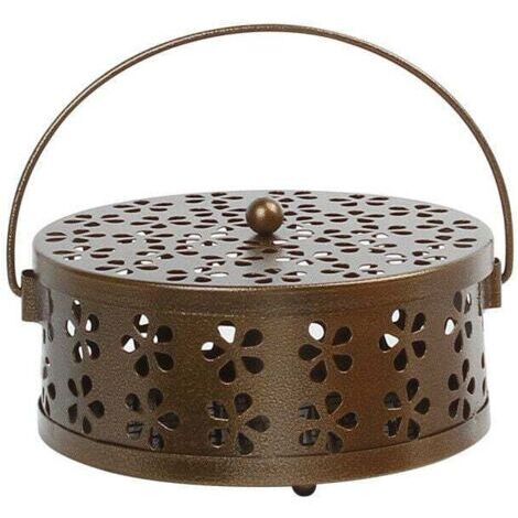 Support de bâtonnets d'encens en spirale anti-moustiques, extérieur, métal, couleur bronze antique, 1 pièce