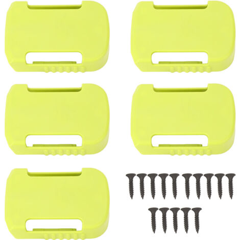 Support de Batterie Vert 5 Pièces, Adaptateur et Dock pour Worx WU172 WU279 WU388 WE270 WE389, Montage Universel