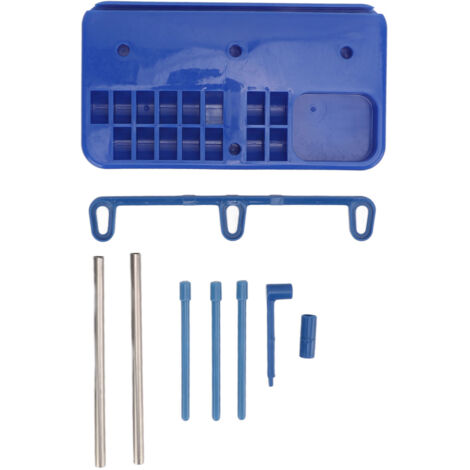 Support de bobine pour machine à coudre, bleu, en plastique, facile à assembler et à ranger, accessoire de couture pratique.
