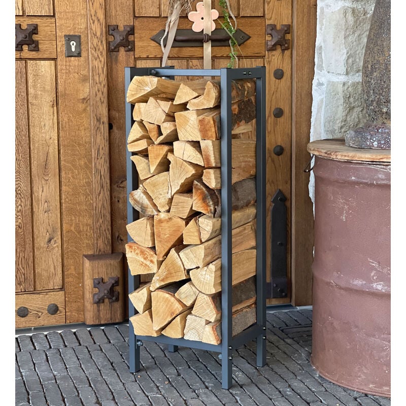 Support de bois de chauffage 33x25x90cm grille de bois de chauffage cheminée poêle à bois étagère