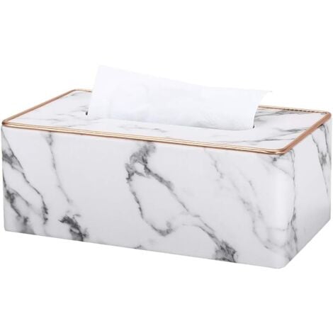 AUTRES Support de boîte à mouchoirs rectangulaire, couvercle de boîte à mouchoirs en cuir PU, distributeur de mouchoirs pour la maison, la salle de bain, le salon, la chambre à coucher, la salle à manger, l