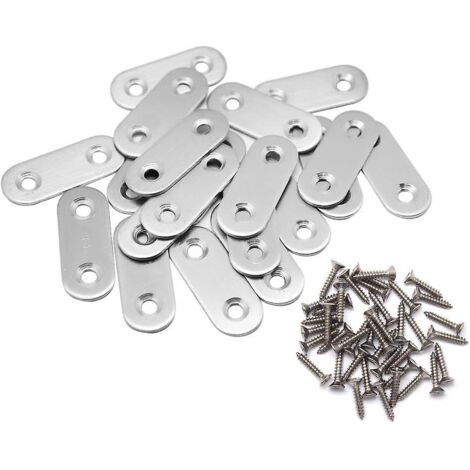 Support de boîte argenté 37 x 16 mm - 20 pièces