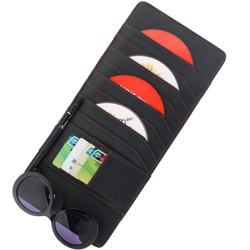 Support de boîte de rangement en cuir pour véhicule, organisateur de poche pour organisation