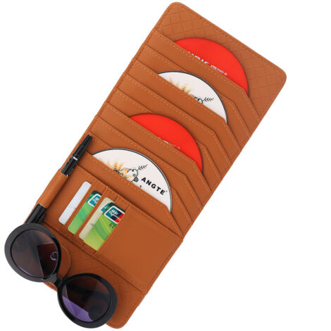 Support de boîte de rangement en cuir pour véhicule, organisateur de poche pour organisation