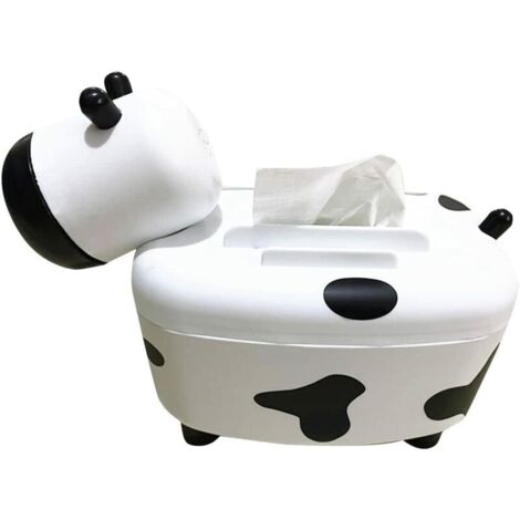Support De Boîte De Tissu Multifonctionnel Porte Cure-Dents Distributeur De Serviettes Petite Vache Forme Papier Boîte De Rangement Mignon Tissue Paper Box Cover pour Table À Manger