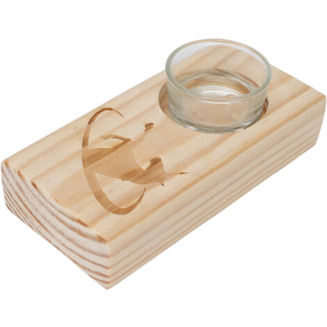 Support de bougie design en bois pour aromathérapie, décoration élégante de bureau et de maison
