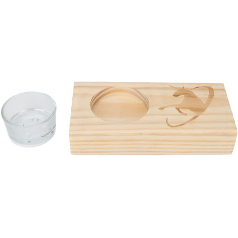 Support de Bougie en Bois Rustique pour Aromathérapie, Décoration de Bureau et Table