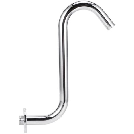 Support de bras de douche à col de cygne en acier inoxydable galvanisé en forme de S Accessoires de salle de bain 26 cm
