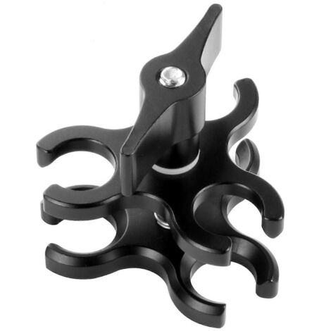 Support de Bras pour Lampe de Plongée en Alliage d'Aluminium avec Clip Papillon et Boule de 1 Pouce