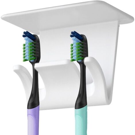 Support de Brosse à Dents pour Salle de Bain Support de Brosse à Dents pour Montage sous Meuble Étagère de Rangement autocollante sans perçage pour Douche, Maison, Bureau,